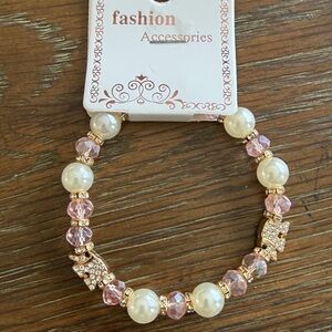 Pink and Gold Beaded Bracelet All accessories in my closet are $8 or 3 for $20